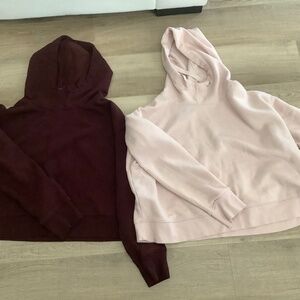 2 oversized cropped hoodies xl
